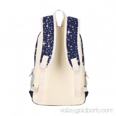 Sue&Joe Girls' Canvas Backpack Set 3 Pieces Patterned Bookbag Laptop School Backpack